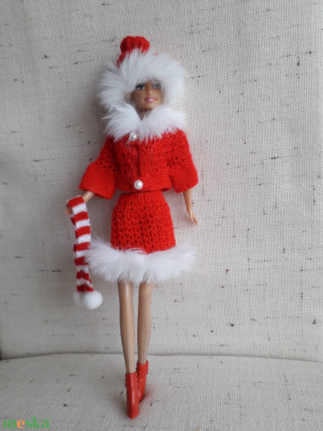 Műszőrmés Barbie ruha - játék & sport - baba & babaház - barbie ruhák - Meska.hu