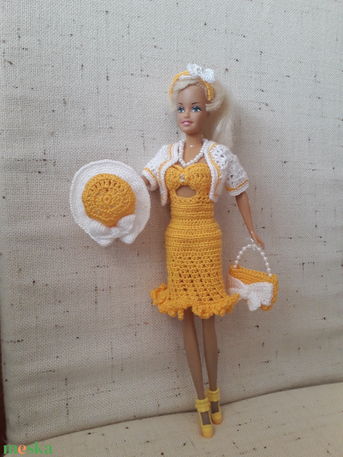 Horgolt Barbie ruha - játék & sport - baba & babaház - barbie ruhák - Meska.hu