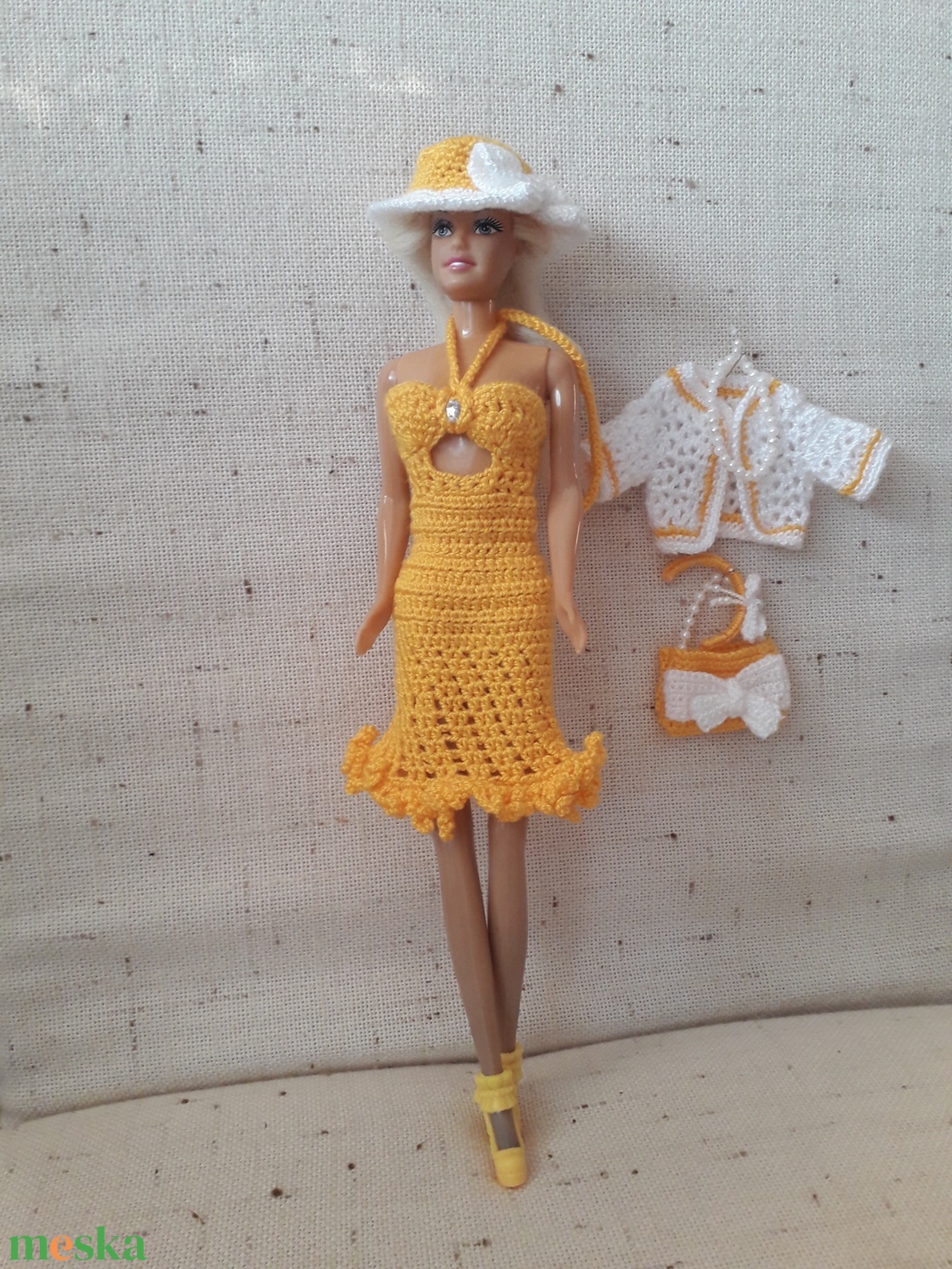 Horgolt Barbie ruha - játék & sport - baba & babaház - barbie ruhák - Meska.hu