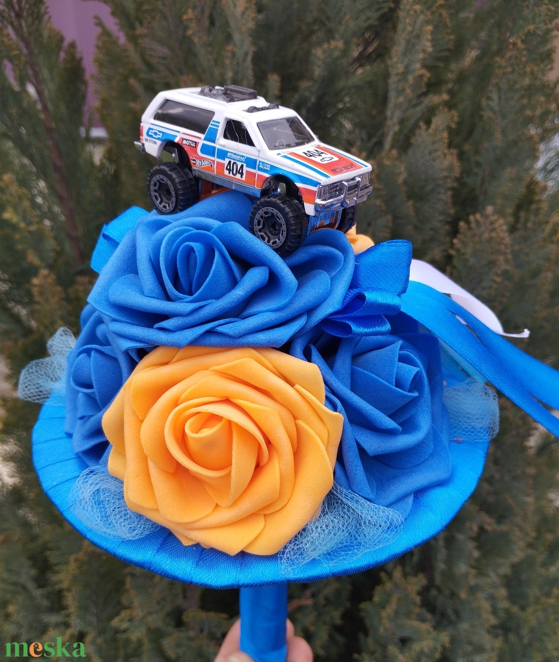 Versenyautós óvodai ballagó csokor - otthon & életmód - dekoráció - virágdísz és tartó - csokor & virágdísz - Meska.hu