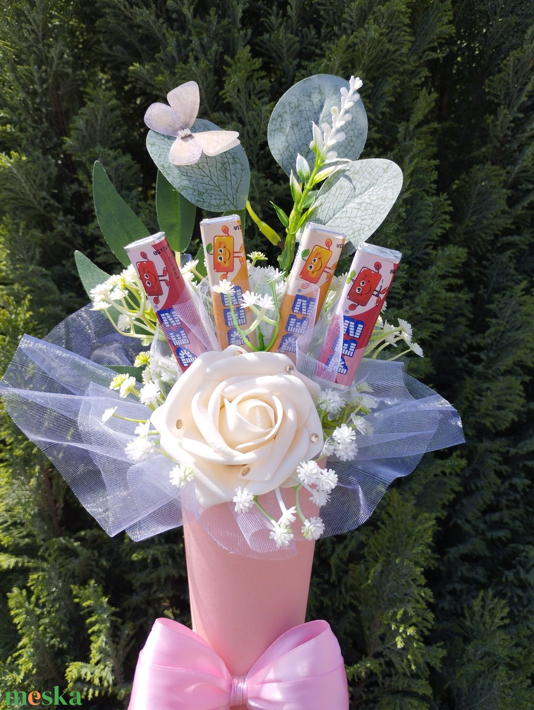 Ballagó csokor rózsával - otthon & életmód - dekoráció - virágdísz és tartó - csokor & virágdísz - Meska.hu