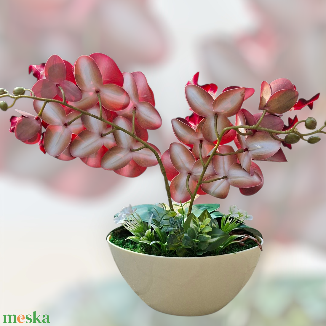 Piros orchidea kaspóban - otthon & életmód - dekoráció - virágdísz és tartó - csokor & virágdísz - Meska.hu Piros orchidea kaspóban - otthon & életmód - dekoráció - virágdísz és tartó - csokor & virágdísz - Meska.hu