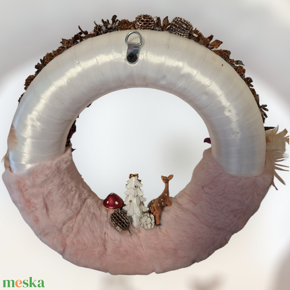 Karácsonyi ajtódísz őzikés - karácsony - adventi díszek - adventi ajtódísz - Meska.hu