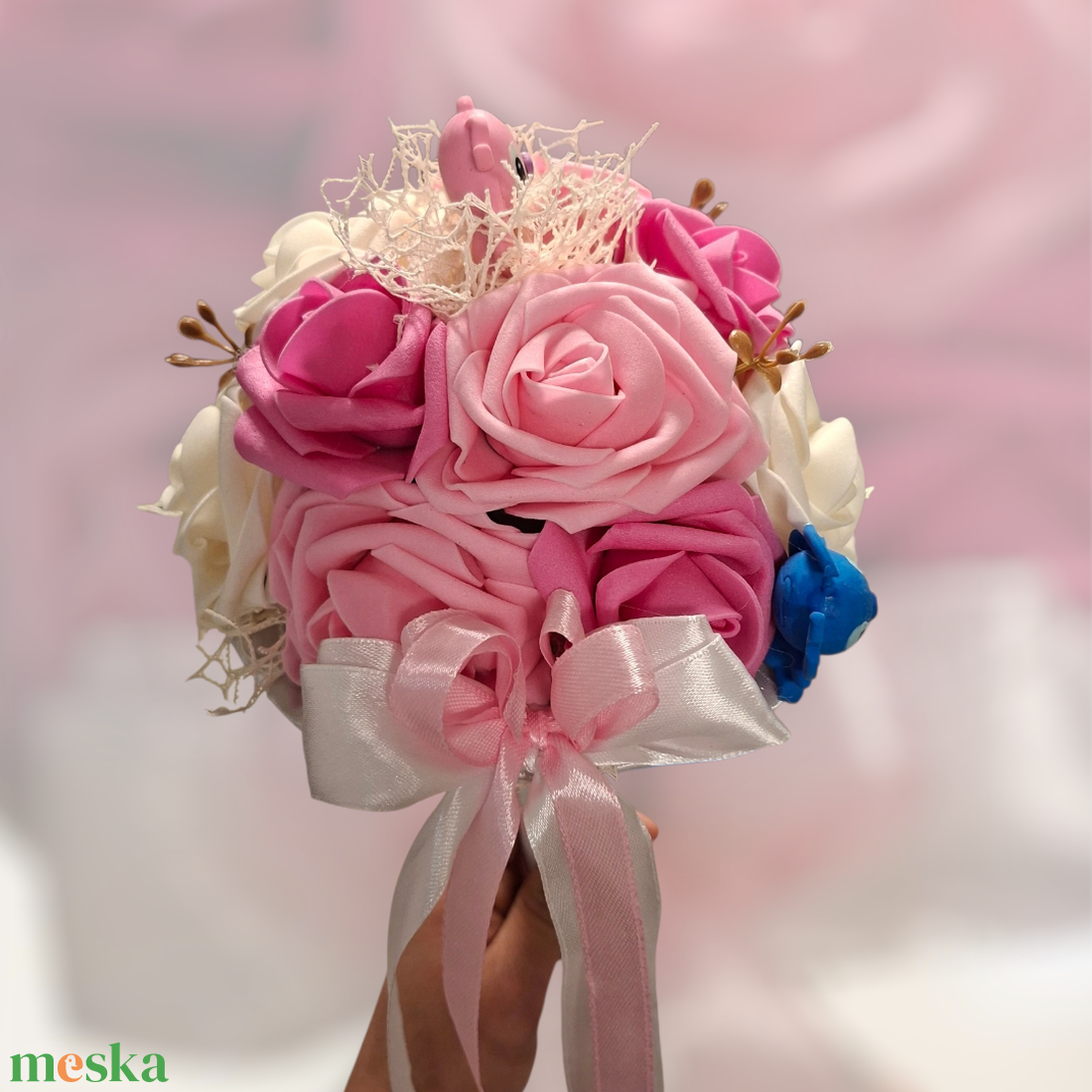 Óvodai ballagási csokor stich figurákkal - otthon & életmód - virágdekoráció - virágok - virágcsokor - Meska.hu