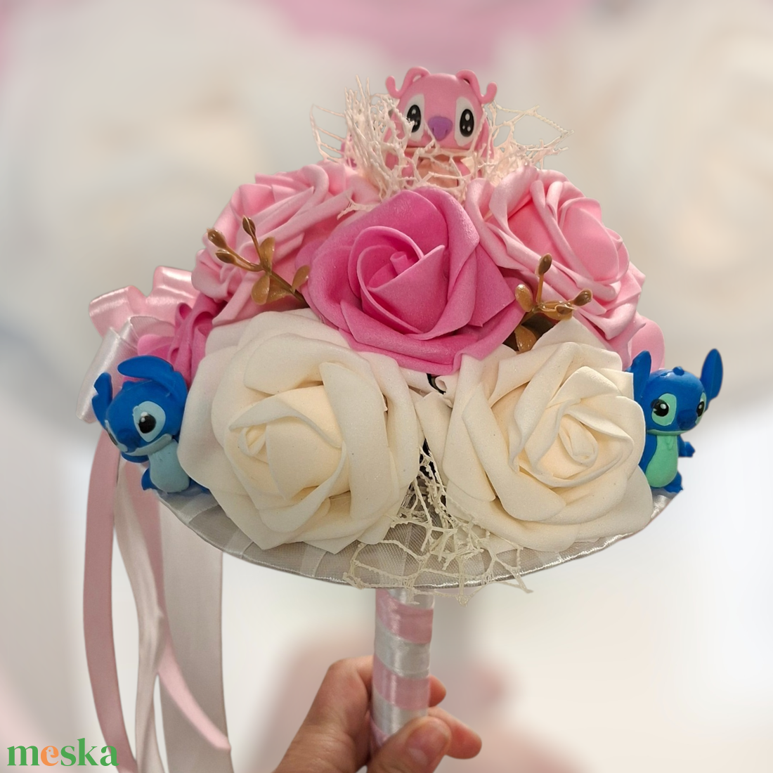 Óvodai ballagási csokor stich figurákkal - otthon & életmód - virágdekoráció - virágok - virágcsokor - Meska.hu