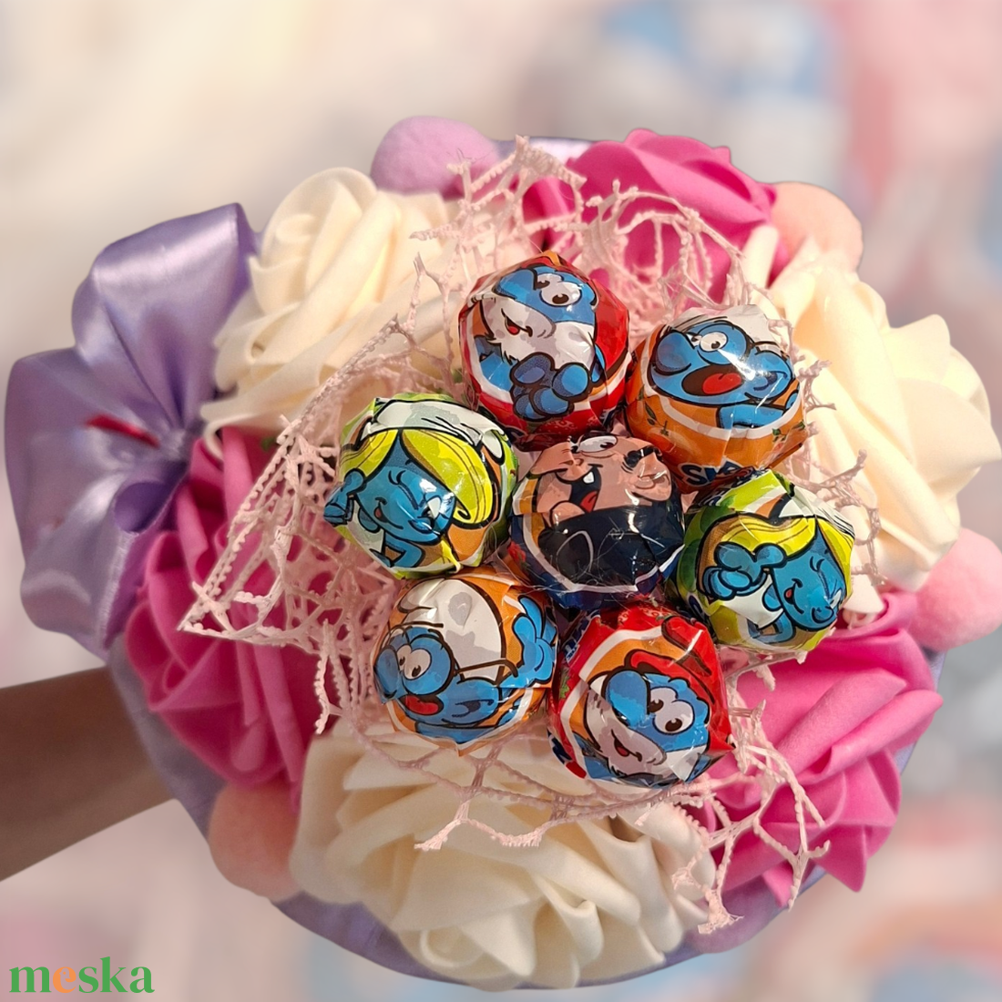 Óvodai ballagási csokor nyalókával - otthon & életmód - virágdekoráció - virágok - virágcsokor - Meska.hu