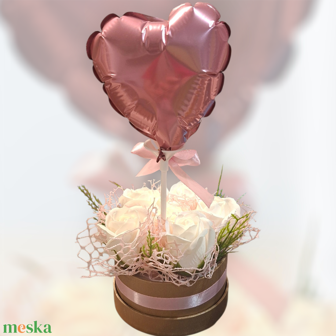 Szappanrózsa box ballagásra - otthon & életmód - virágdekoráció - virágok - virágbox - Meska.hu