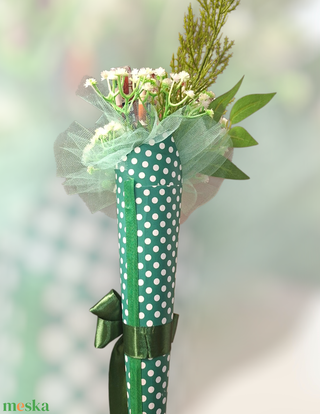 Ballagó csokor habrózsával - otthon & életmód - virágdekoráció - virágok - virágcsokor - Meska.hu