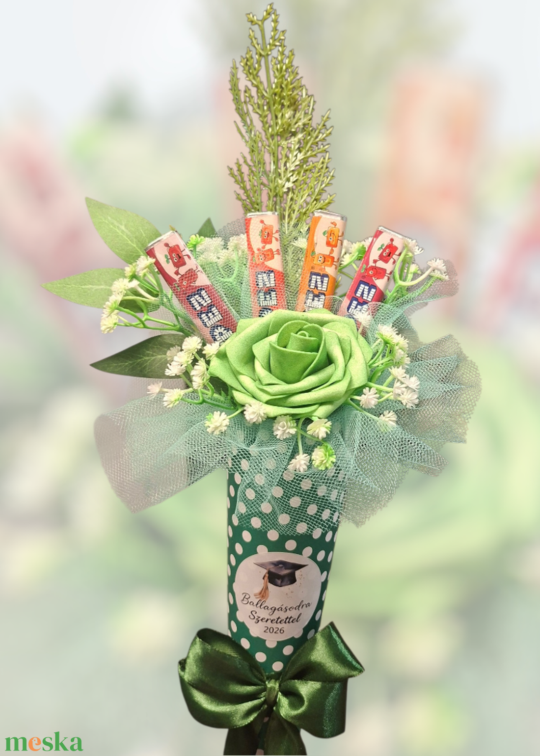 Ballagó csokor habrózsával - otthon & életmód - virágdekoráció - virágok - virágcsokor - Meska.hu