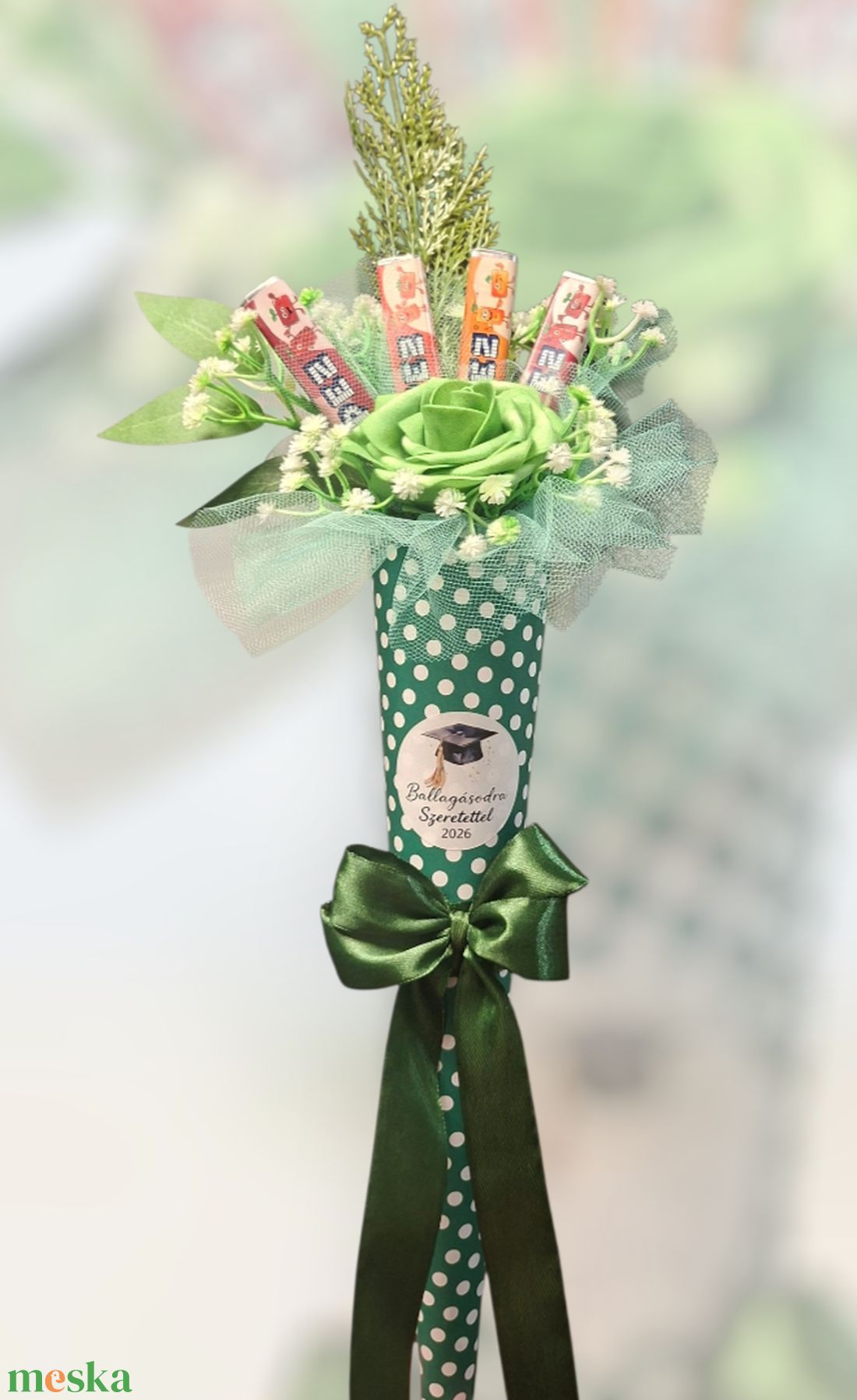 Ballagó csokor habrózsával - otthon & életmód - virágdekoráció - virágok - virágcsokor - Meska.hu