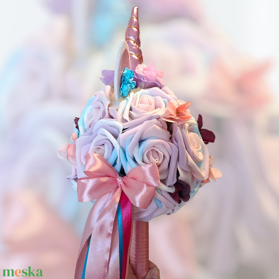 Unicornisos óvodai ballagási csokor - otthon & életmód - virágdekoráció - virágok - virágcsokor - Meska.hu