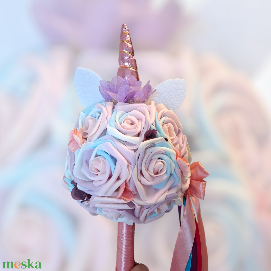 Unicornisos óvodai ballagási csokor - otthon & életmód - virágdekoráció - virágok - virágcsokor - Meska.hu