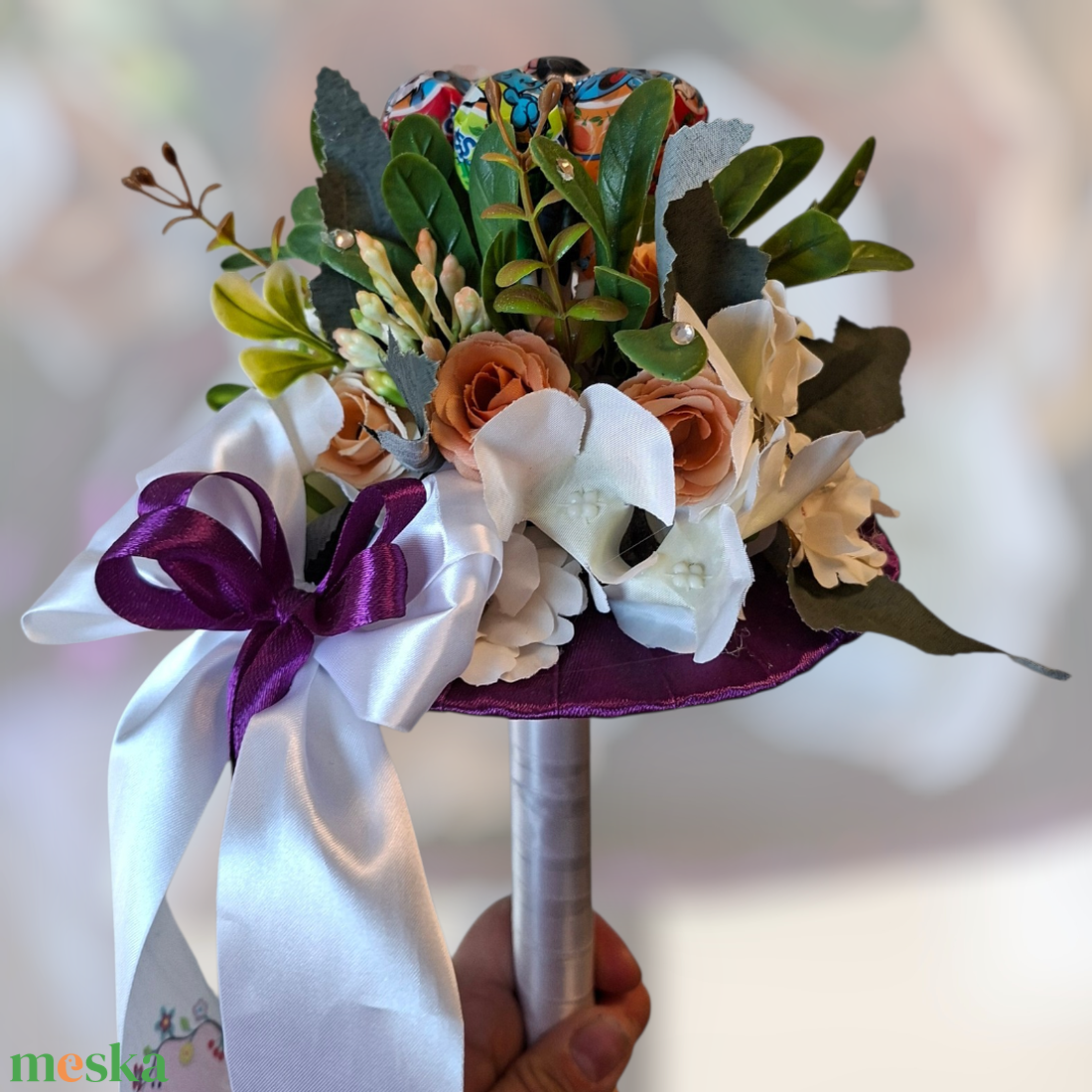 Óvodai ballagási csokor nyalókával - otthon & életmód - virágdekoráció - virágok - virágcsokor - Meska.hu