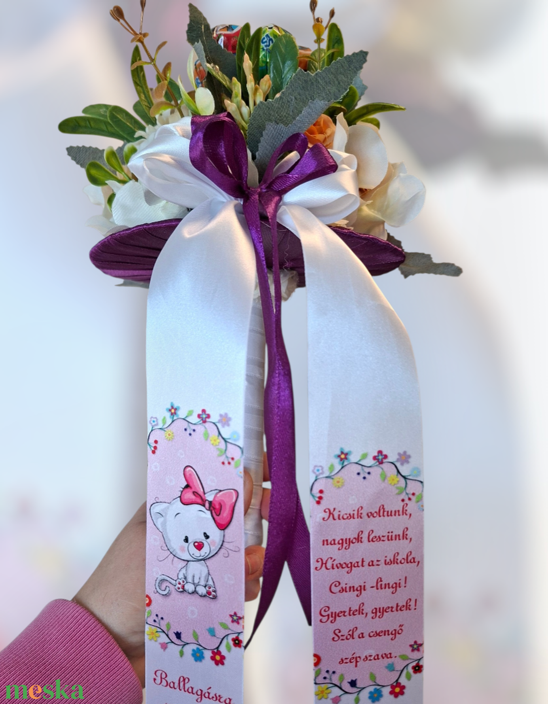 Óvodai ballagási csokor nyalókával - otthon & életmód - virágdekoráció - virágok - virágcsokor - Meska.hu