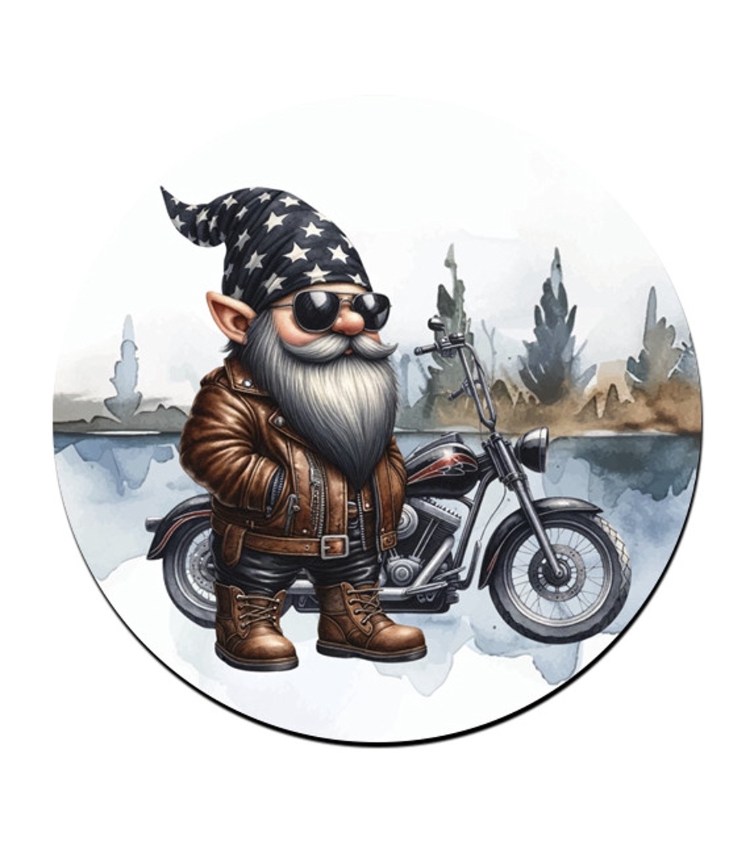 Rád várok - Motoros manó mintás bögre alátét -  - Meska.hu