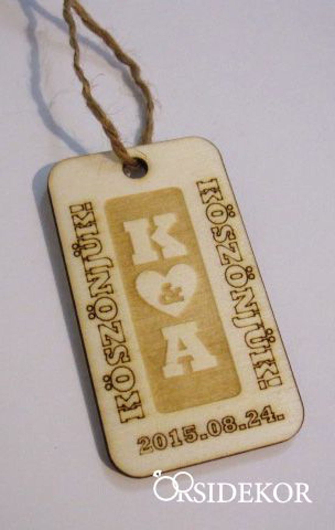 Fa kulcstartó köszönetajándék - esküvő - emlék & ajándék - köszönőajándék - Meska.hu