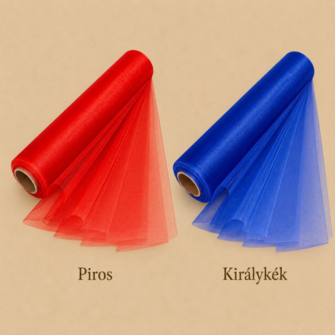 Szegély nélküli organza tekercs � élénk és színes árnyalatok, 48 cm � 10 m - kellékek & szerszámok - méteráru - dekorációs alapanyag - Meska.hu