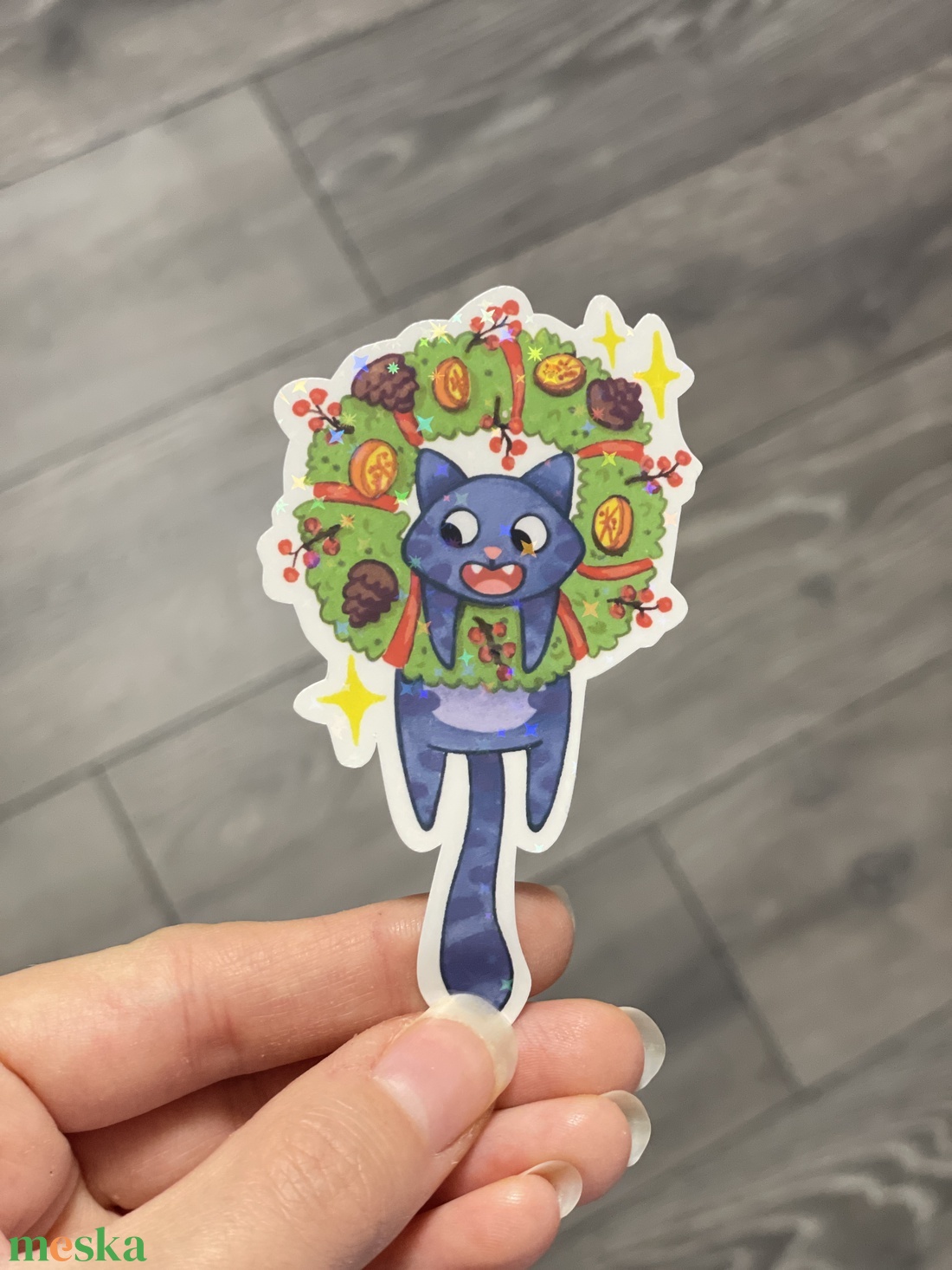 Csillogós Matrica - Karácsonyi Mr. Chamberlin - otthon & életmód - papír, írószer - matrica, matrica csomag - Meska.hu