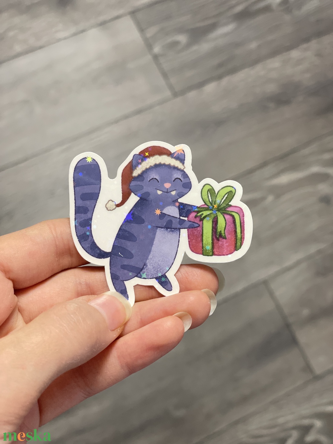 Csillogós Matrica - Mikulás Mr. Chamberlin - otthon & életmód - papír, írószer - matrica, matrica csomag - Meska.hu