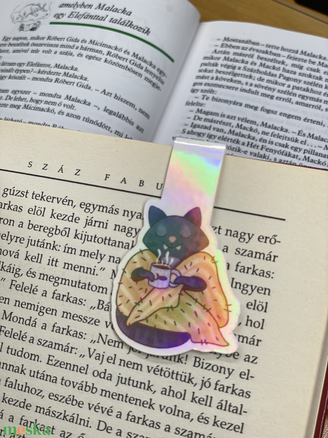 Mágneses könyvjelző hologramos - Mr. Chamberlin kényelem - könyv & zene - könyvjelző - Meska.hu