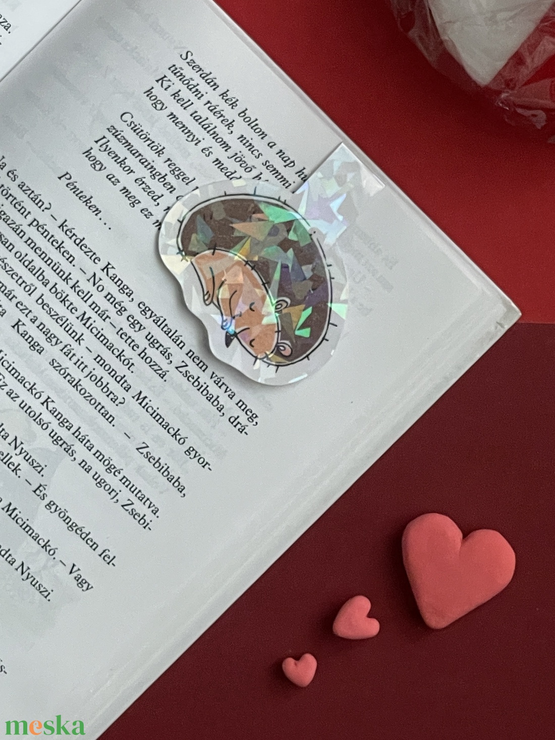 Sünis mágneses könyvjelző csillogós - könyv & zene - könyvjelző - Meska.hu