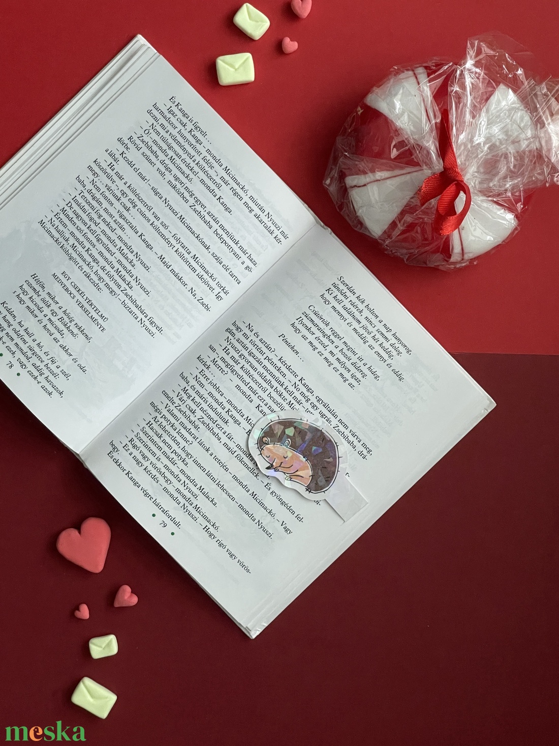 Sünis mágneses könyvjelző csillogós - könyv & zene - könyvjelző - Meska.hu