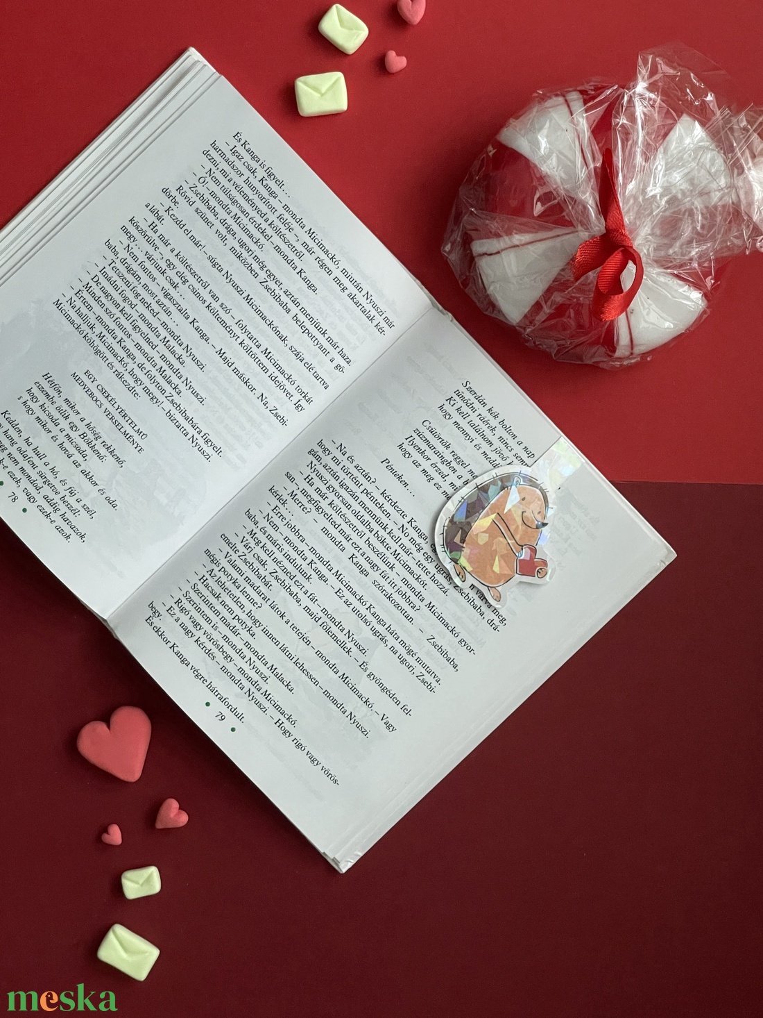 Szeretlek! Sünis mágneses könyvjelző csillogós - könyv & zene - könyvjelző - Meska.hu