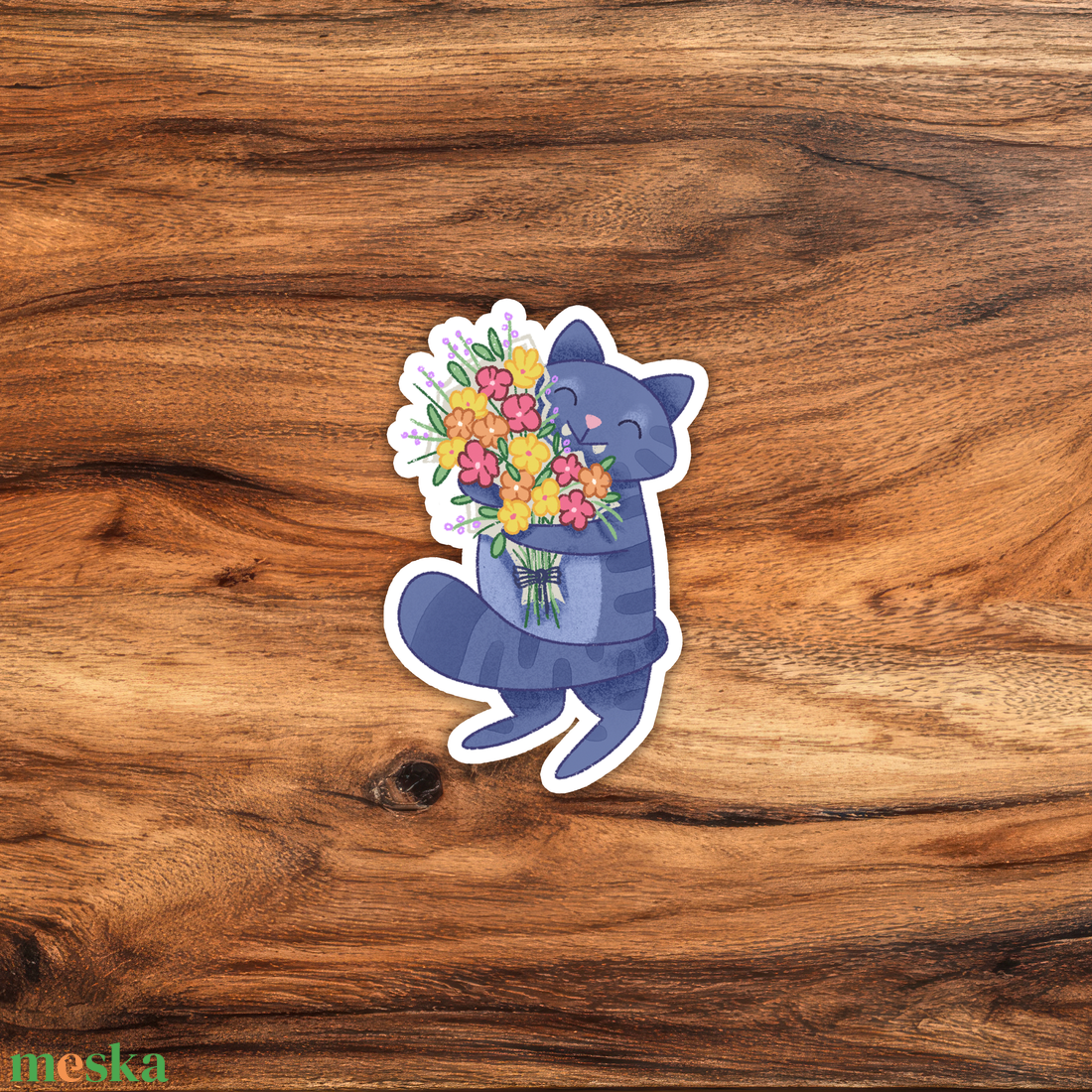 Vinyl Matrica - Tavaszi virágcsokros Mr. Chamberlin - otthon & életmód - papír, írószer - matrica, matrica csomag - Meska.hu