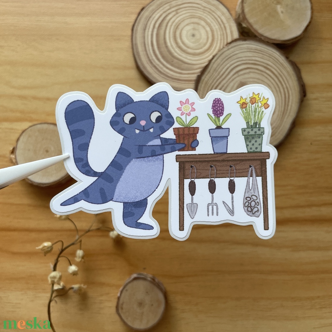 Vinyl Matrica - Mr. Chamberlin virágai - otthon & életmód - papír, írószer - matrica, matrica csomag - Meska.hu