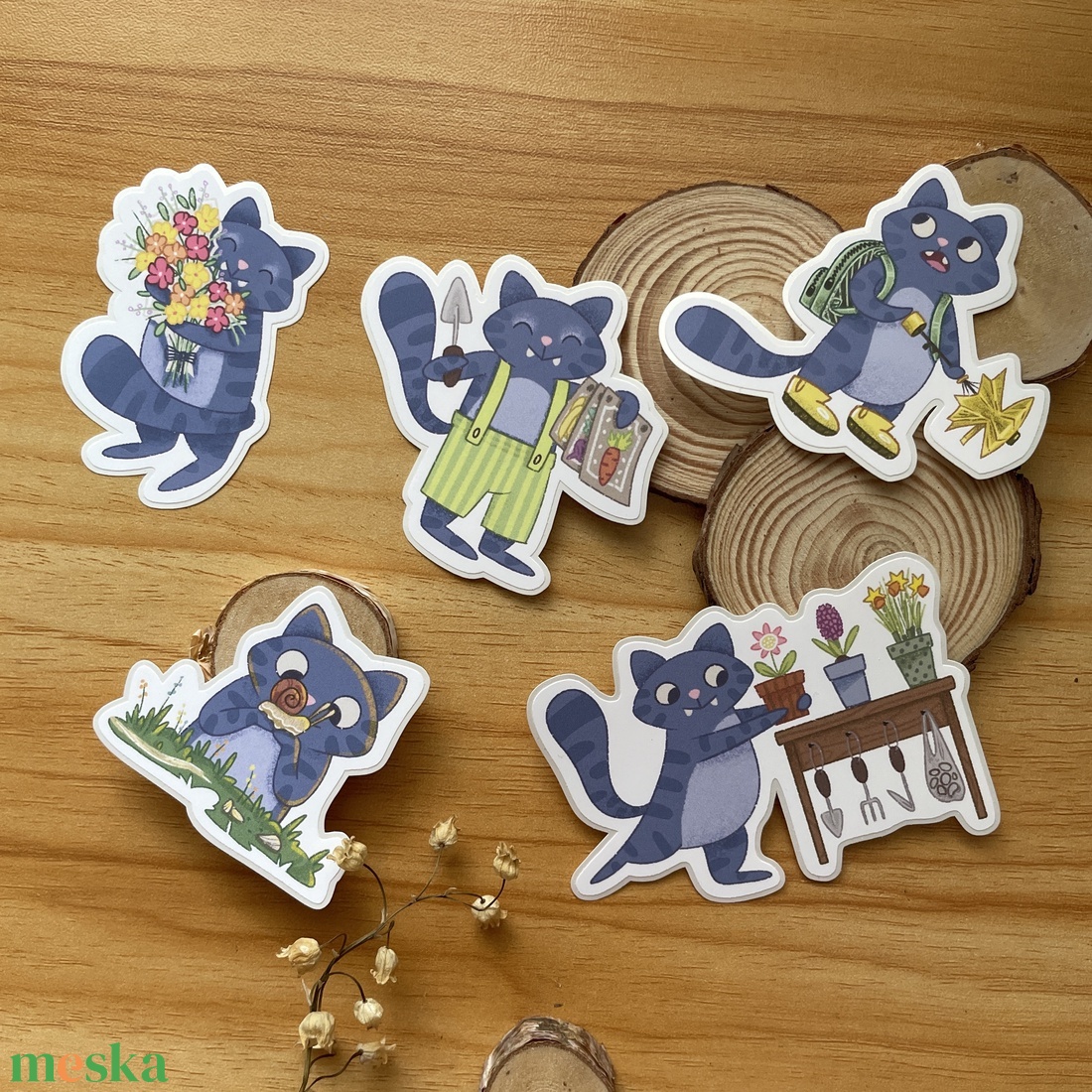 Vinyl Matrica - Mr. Chamberlin virágai - otthon & életmód - papír, írószer - matrica, matrica csomag - Meska.hu