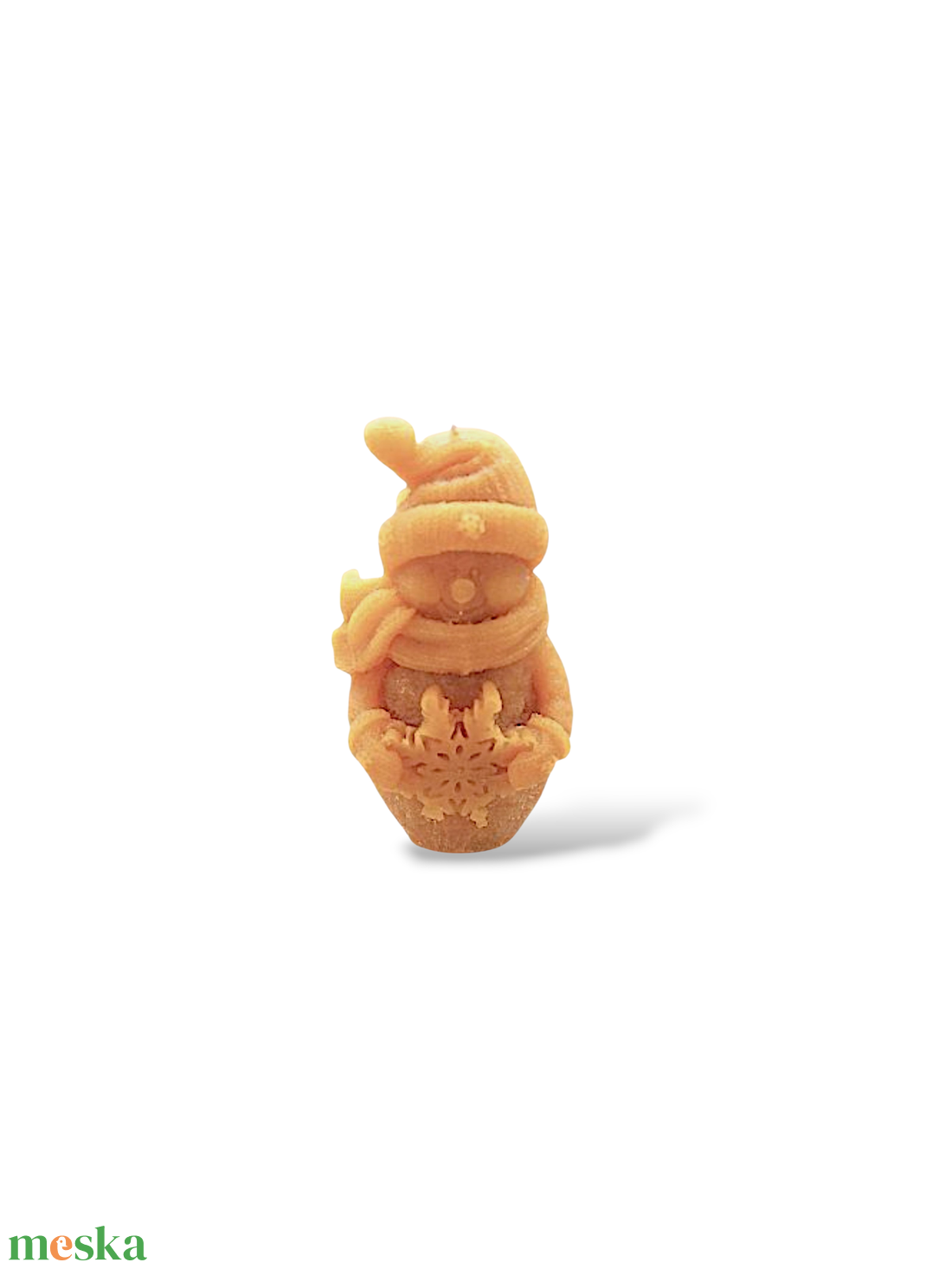 Méhviasz gyertya hóember - esküvő - dekoráció - gyertya & gyertyatartó - Meska.hu