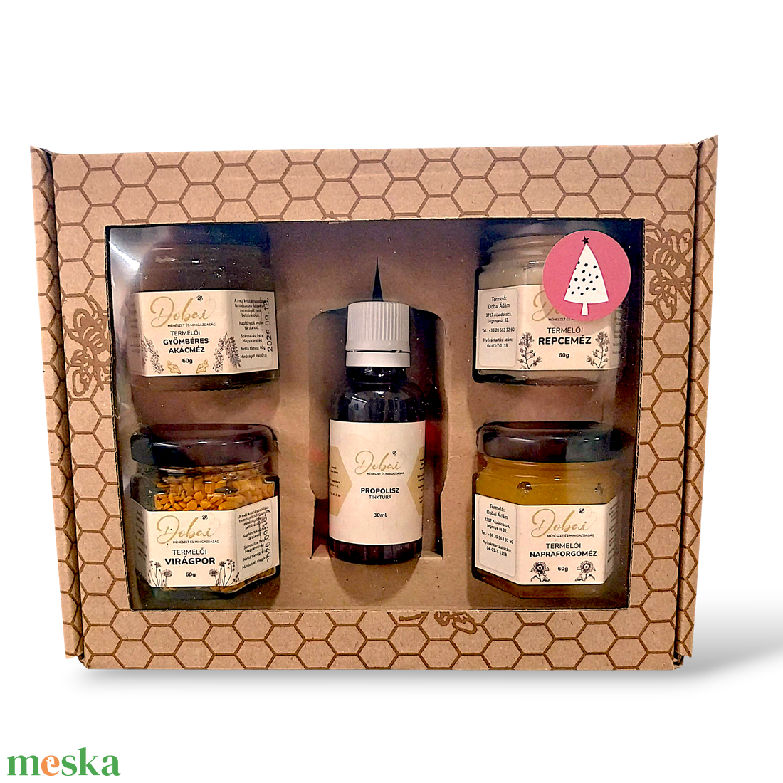 Mézes propoliszos ajándék doboz  - élelmiszer - méz & propolisz - Meska.hu