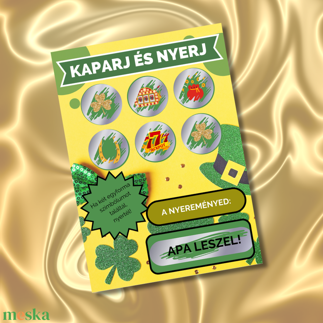 Kaparós sorsjegy: APA LESZEL - otthon & életmód - papír, írószer - Meska.hu