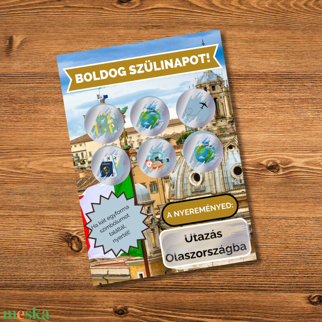 Kaparós sorsjegy utazás ajándékozásához - otthon & életmód - papír, írószer - Meska.hu