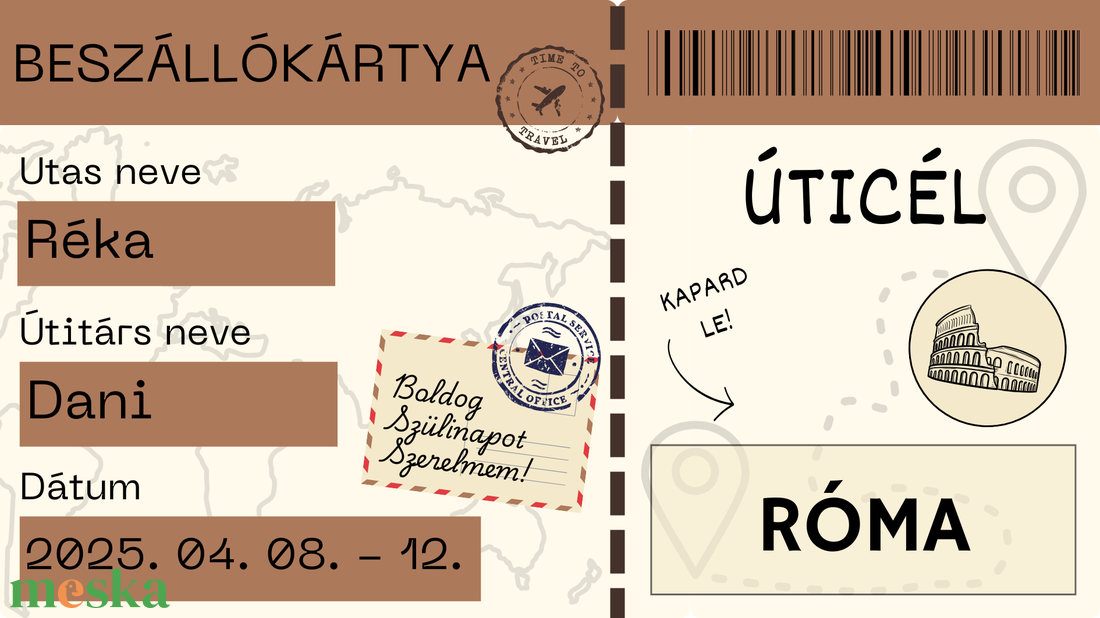Kaparós beszállókártya utazás ajándékozásához - otthon & életmód - papír, írószer - ajándékozás kellékei - ajándék sorsjegy - Meska.hu Kaparós beszállókártya utazás ajándékozásához - otthon & életmód - papír, írószer - ajándékozás kellékei - ajándék sorsjegy - Meska.hu