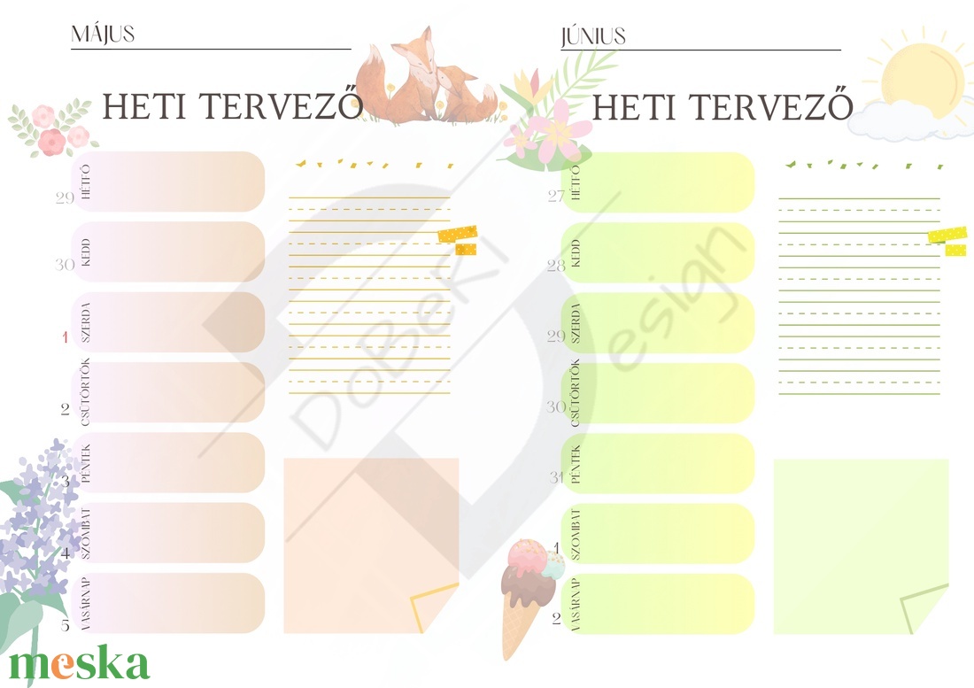 Heti tervezők - otthon & életmód - papír, írószer - naptár & tervező - Meska.hu Heti tervezők - otthon & életmód - papír, írószer - naptár & tervező - Meska.hu