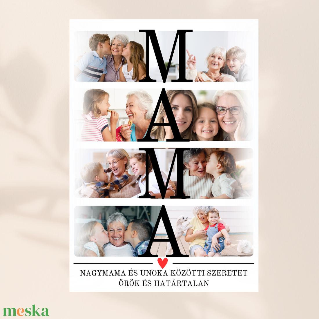 Nagymama/Mama fotókollázs - otthon & életmód - dekoráció - kép & falikép - mozaik kép - Meska.hu
