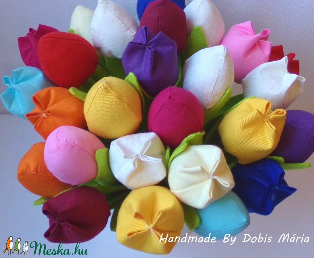 Textil tulipán (kicsi) 12 db -  - Meska.hu