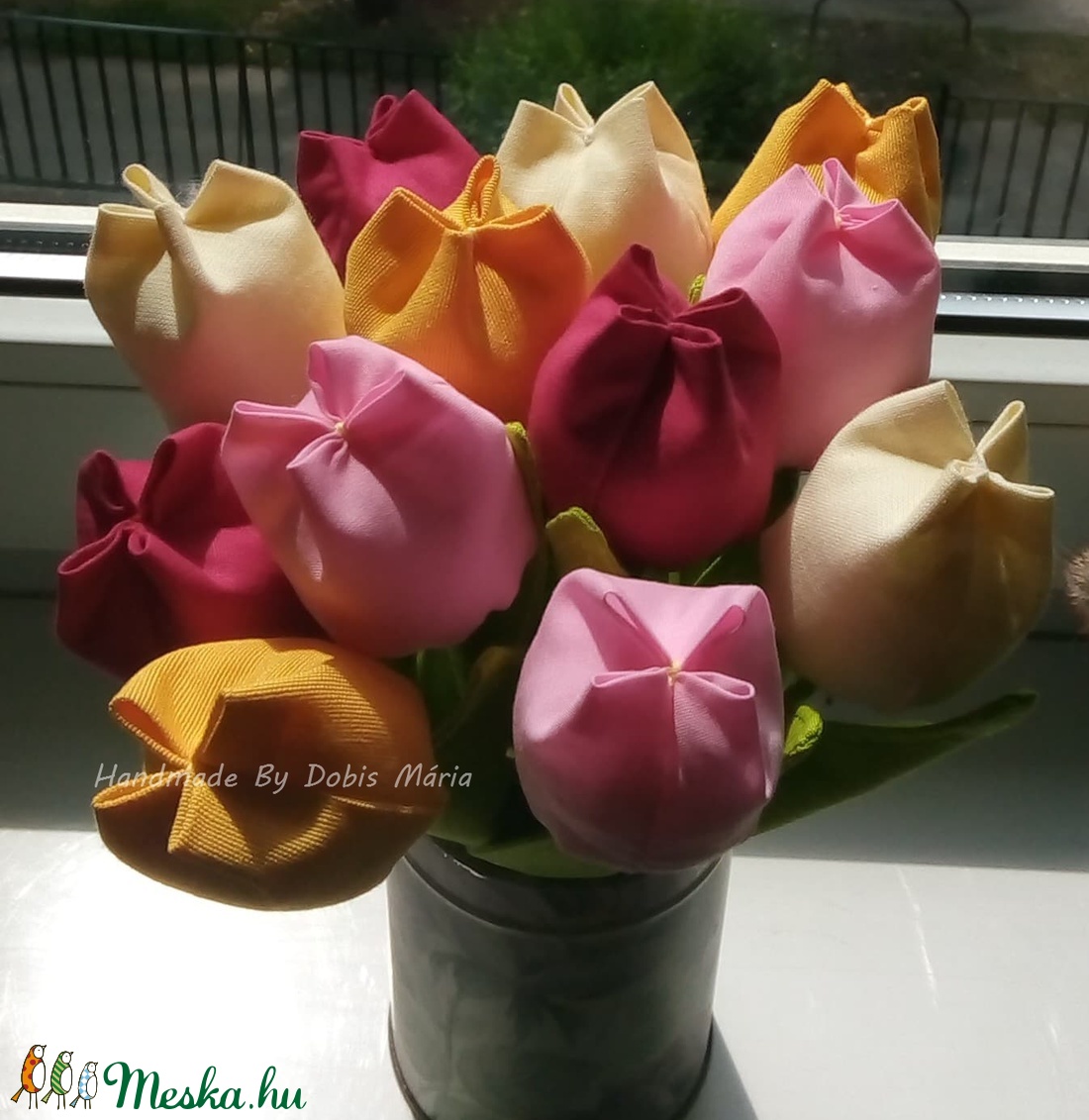 Textil tulipán (kicsi) 12 db -  - Meska.hu