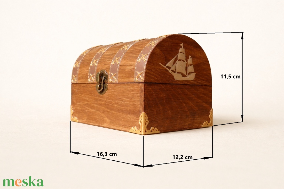 Feliratozható fa kalóz kincsesláda � egyedi ajándék gyerekeknek és felnőtteknek - otthon & életmód - dekoráció - asztal és polc dekoráció - díszdoboz - Meska.hu