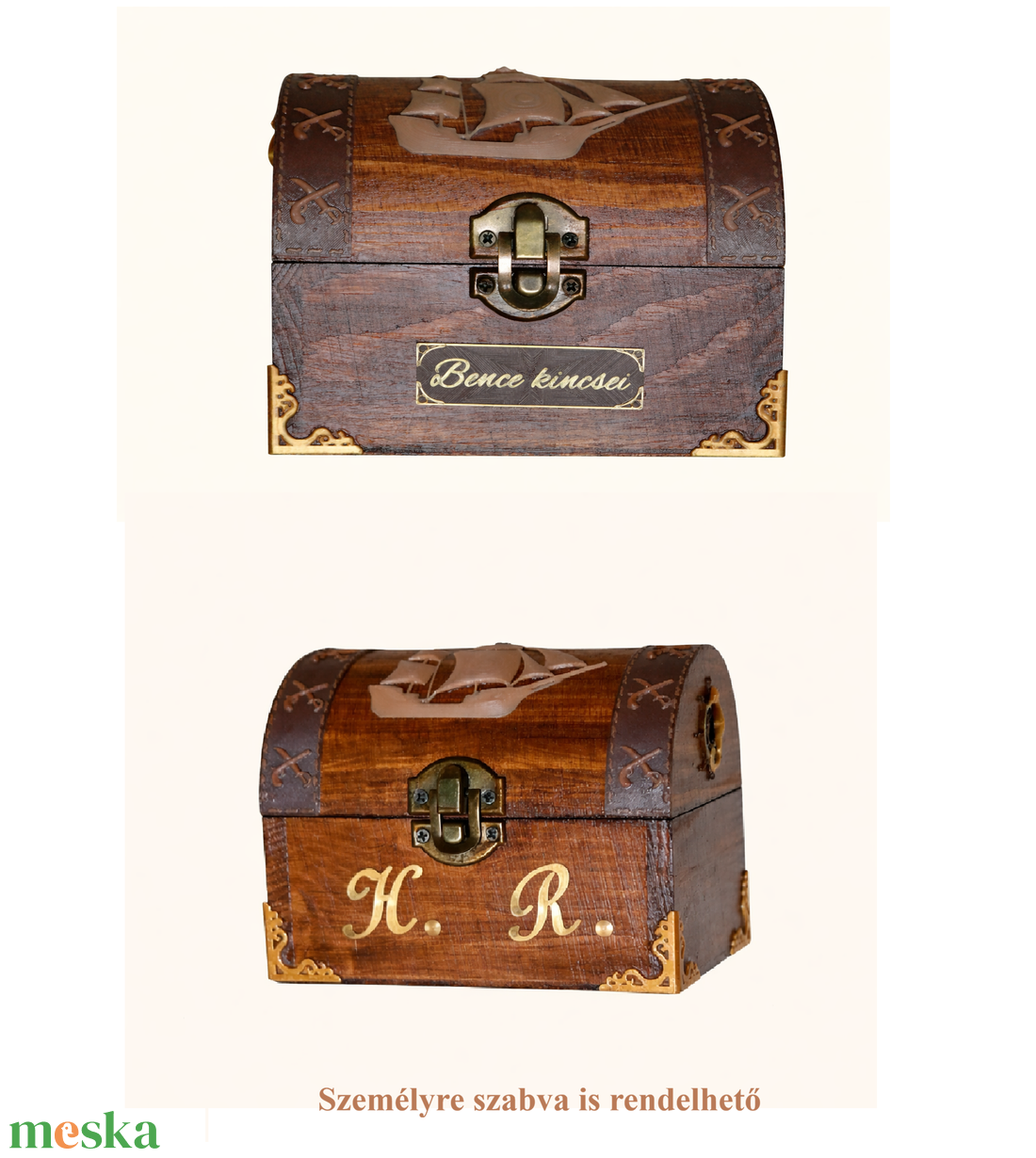Feliratozható fa kalóz kincsesláda � egyedi ajándék gyerekeknek és felnőtteknek - otthon & életmód - dekoráció - asztal és polc dekoráció - díszdoboz - Meska.hu