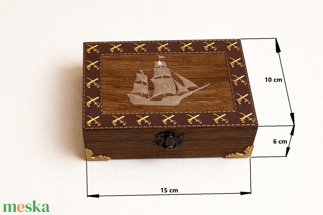 Feliratozható fa kalóz kincsesdoboz � egyedi ajándék gyerekeknek és felnőtteknek - otthon & életmód - dekoráció - asztal és polc dekoráció - díszdoboz - Meska.hu