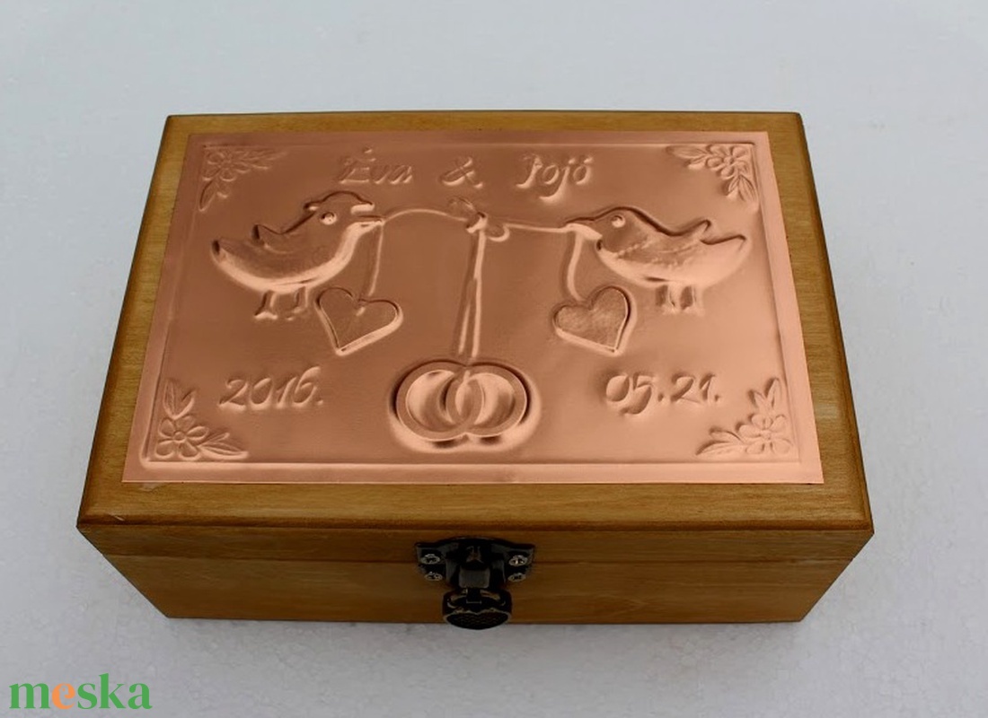 Kis madárkás esküvői doboz - egyedi felirattal rendelhető! - esküvő - emlék & ajándék - doboz - Meska.hu