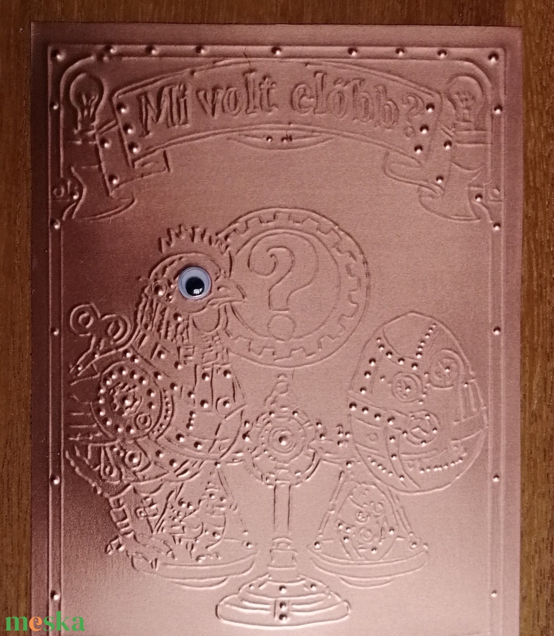 Egy különleges doboz diplomaosztóra:   Mi volt előbb? Tyúk vagy a tojás? - otthon & életmód - dekoráció - dísztárgy - Meska.hu