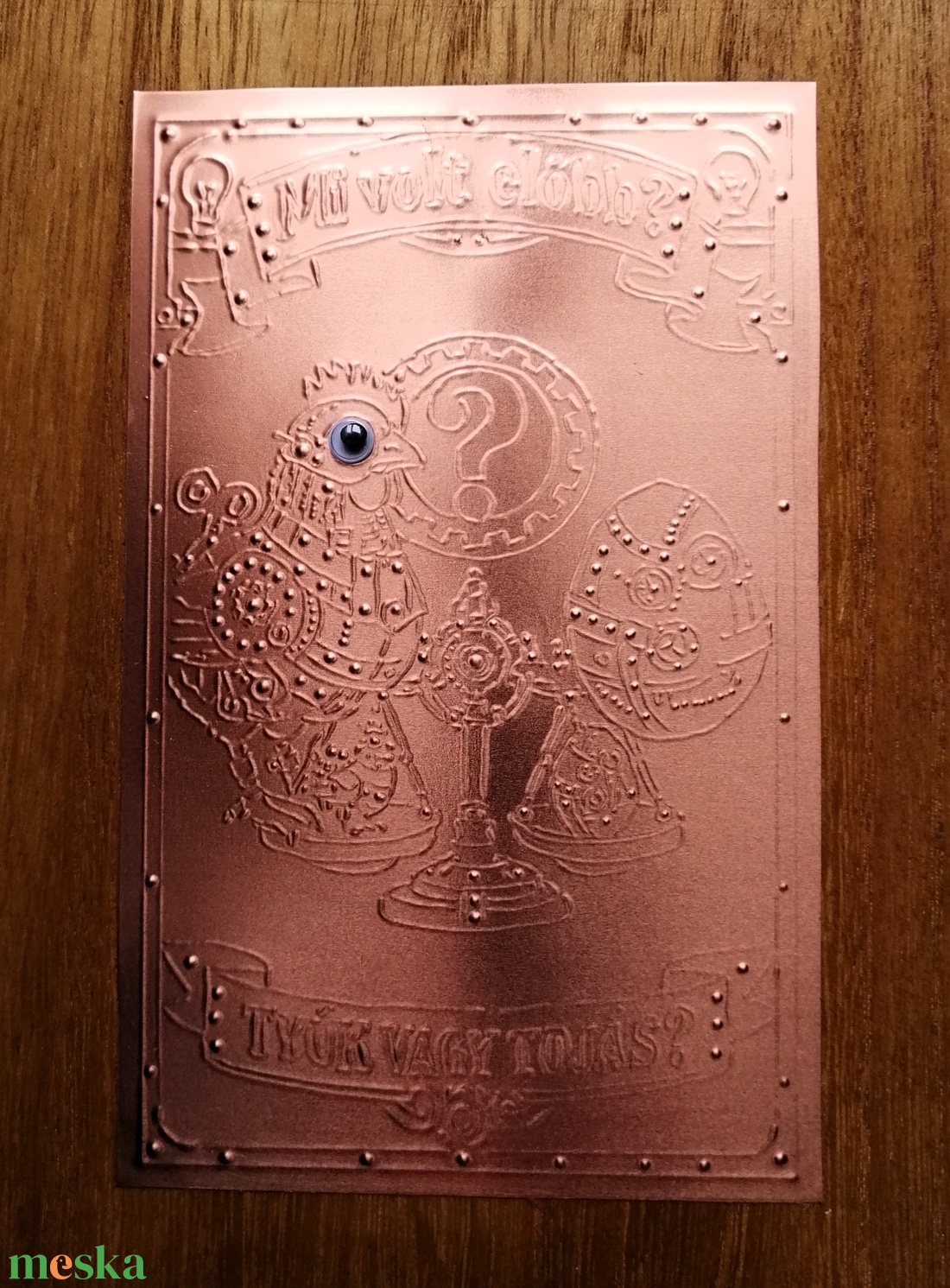 Egy különleges doboz diplomaosztóra:   Mi volt előbb? Tyúk vagy a tojás? - otthon & életmód - dekoráció - dísztárgy - Meska.hu