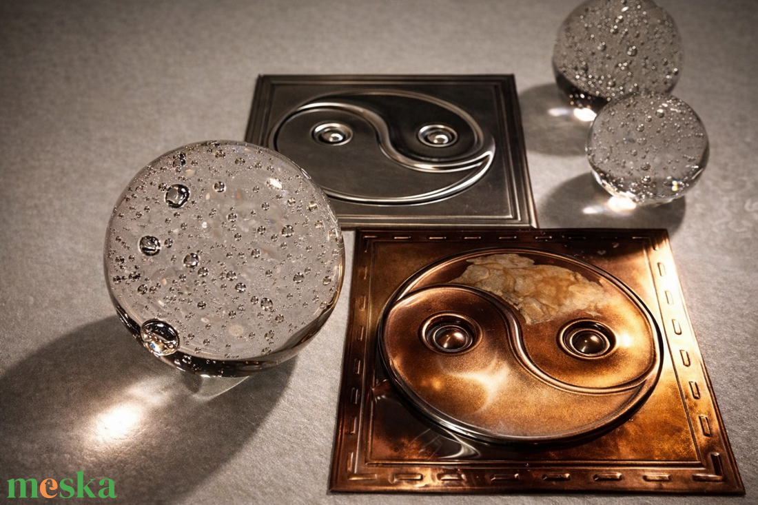 Yin-Yang szimbólumos díszdoboz = akár= VALANTIN 2026 - otthon & életmód - dekoráció - asztal és polc dekoráció - díszdoboz - Meska.hu