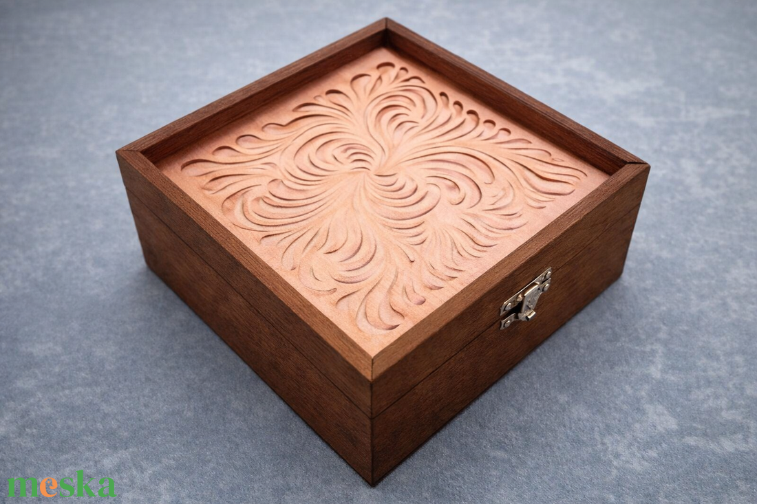  Virágos díszdoboz 1 - otthon & életmód - dekoráció - asztal és polc dekoráció - díszdoboz - Meska.hu