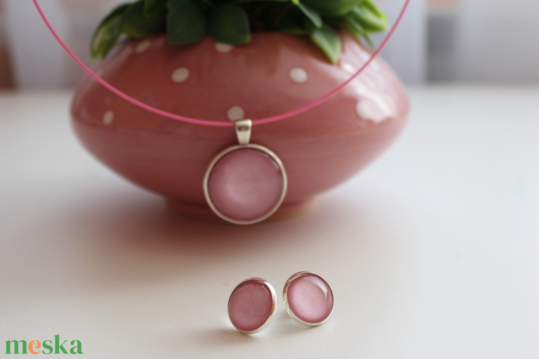Rózsaszín ékszerszett - ékszer - ékszerszett - Meska.hu