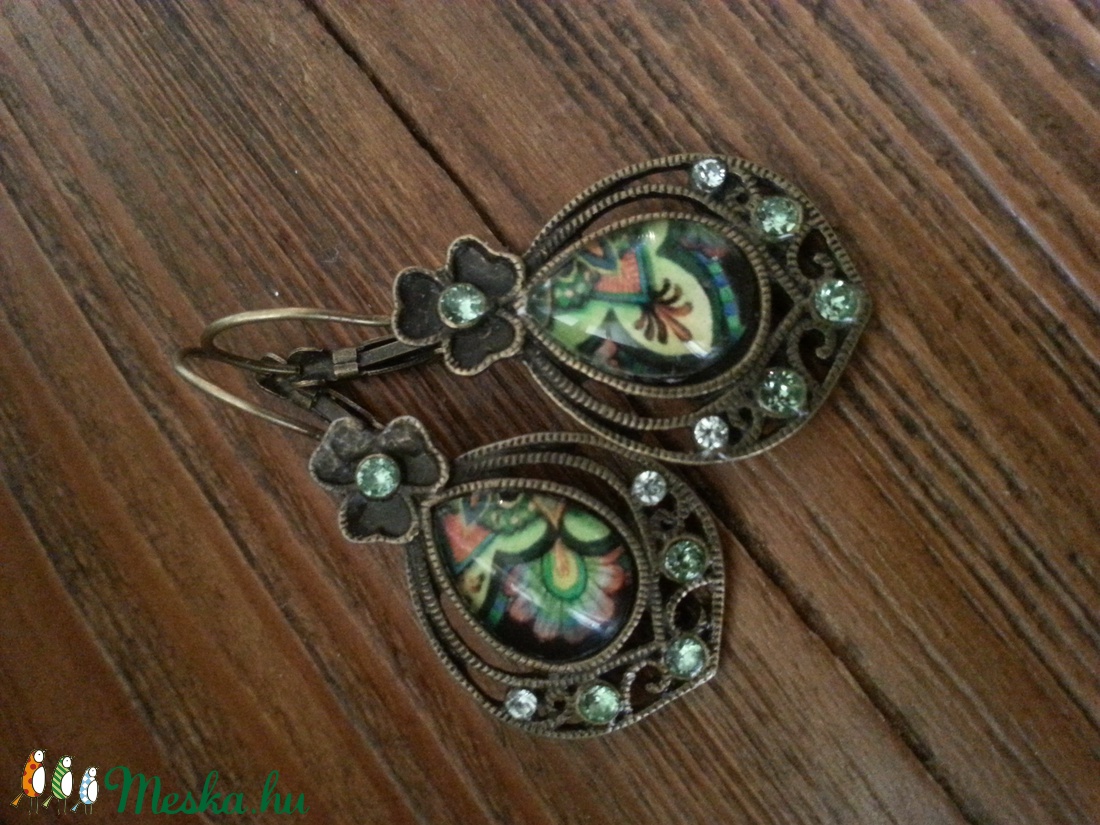 Green Passion fülbevaló Swarovszkival -  - Meska.hu Green Passion fülbevaló Swarovszkival -  - Meska.hu