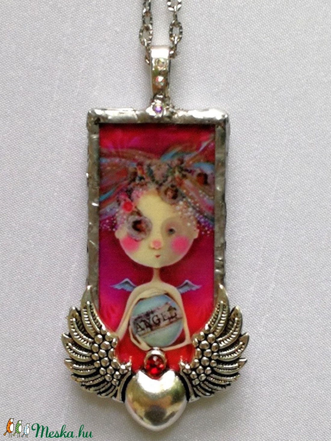 ANGEL  kézműves medál nyaklánccal -  - Meska.hu